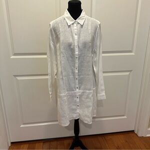 Tahari White Long Sleeve Dress